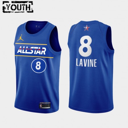 Maillot Basket Chicago Bulls Zach LaVine 8 2021 All-Star Jordan Brand Bleu Swingman - Enfant